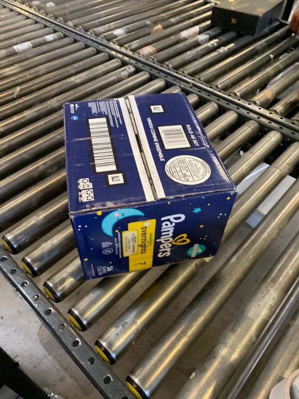 Photo 1 of Pampers Overnight Diapers - Swaddlers Overnights - Size 7, 36 Count, Disposable Baby Diaper, Night Time Leak and Skin Protection