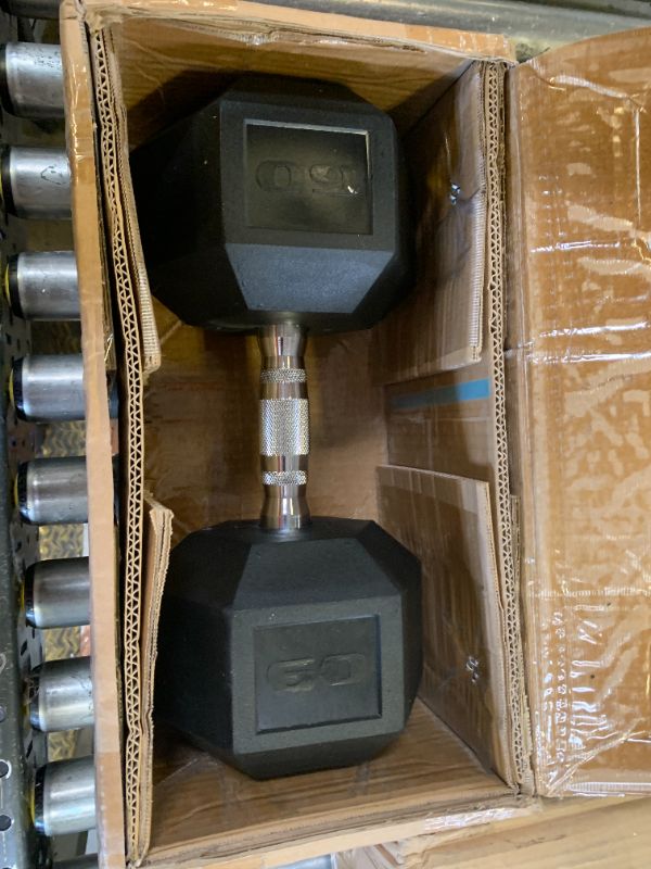 Photo 1 of CAP Barbell, 60lb Rubber Hex Dumbbell, Single
