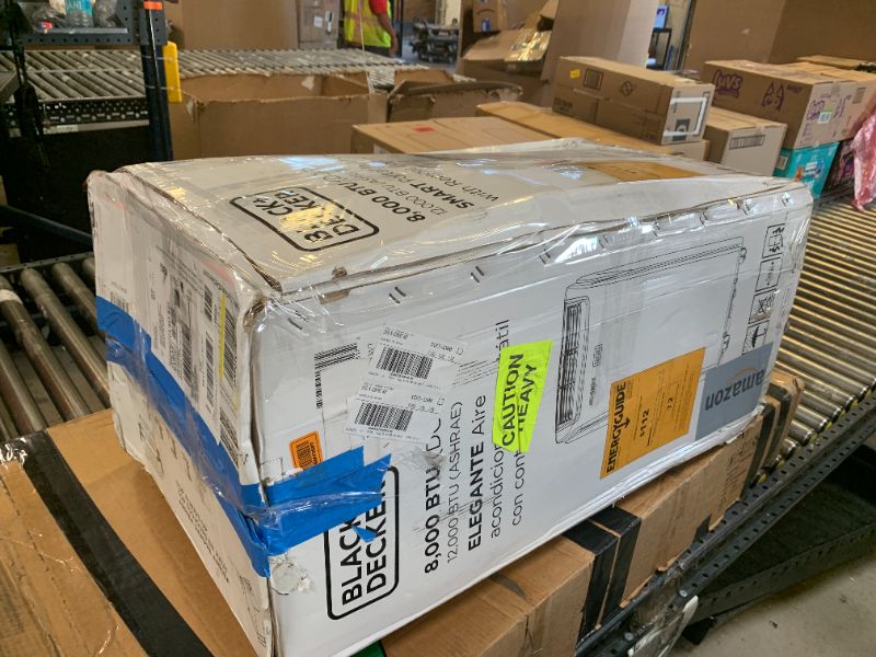 Photo 1 of BLACK+DECKER Portable Air Conditioner, 12,000 BTU (8,000 BTU SACC) for Rooms up to 550 Sq. Ft., Portable AC with Follow Me Remote Control and Window Kit, BPACT12WT, White
