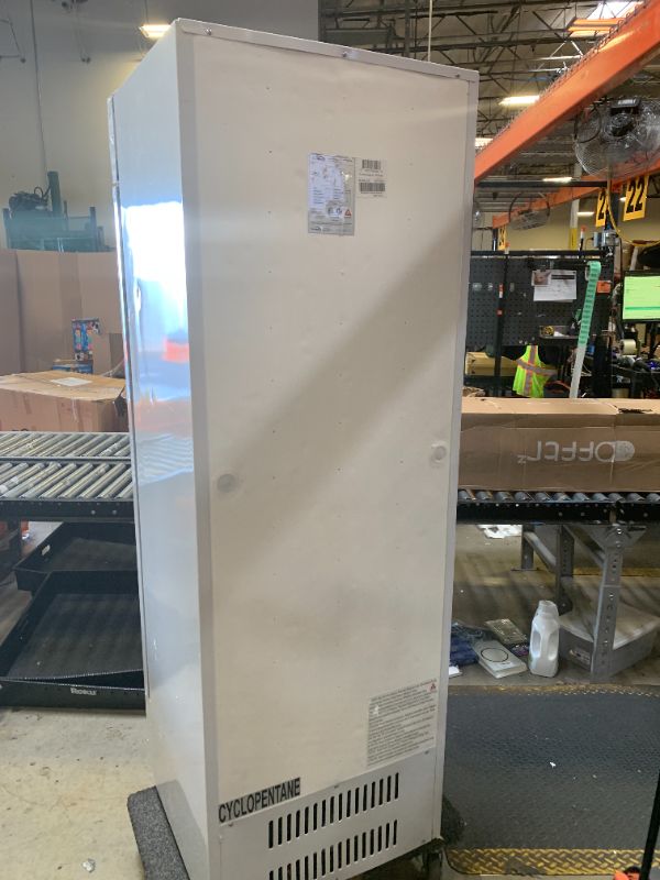 Photo 1 of KoolMore KM-MDR-1GD-12CWH 24 in. One-Door Commercial Merchandiser Refrigerator in White,12 cu. ft. ETL Listed for Safety and Sanitation