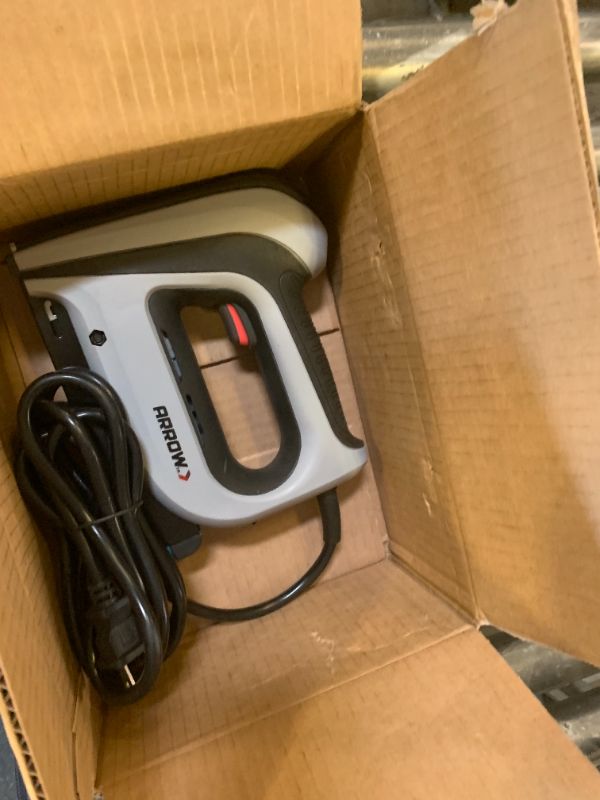 Photo 1 of Arrow Electric Staple Gun Kit, Corded Stapler with 3750 Pieces T50 1/4", 3/8", 1/2" Staples, for Upholstery Professional and DIY Projects, T50ACD