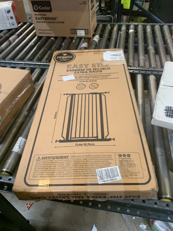 Photo 1 of Regalo Black Extra Tall Metal Pet Gate, 2" L X 36.5" W X 36" H