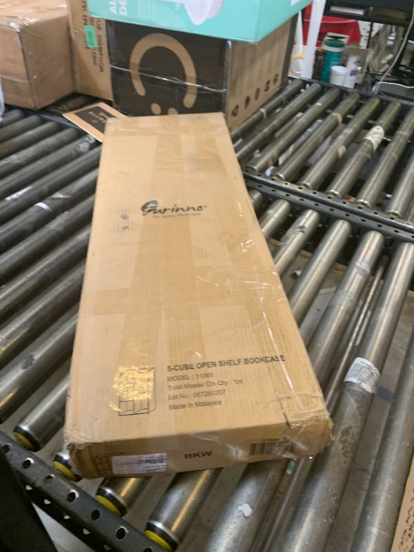 Photo 1 of Furinno Luder 5-Cube Reversible Open Shelf, Blackwood