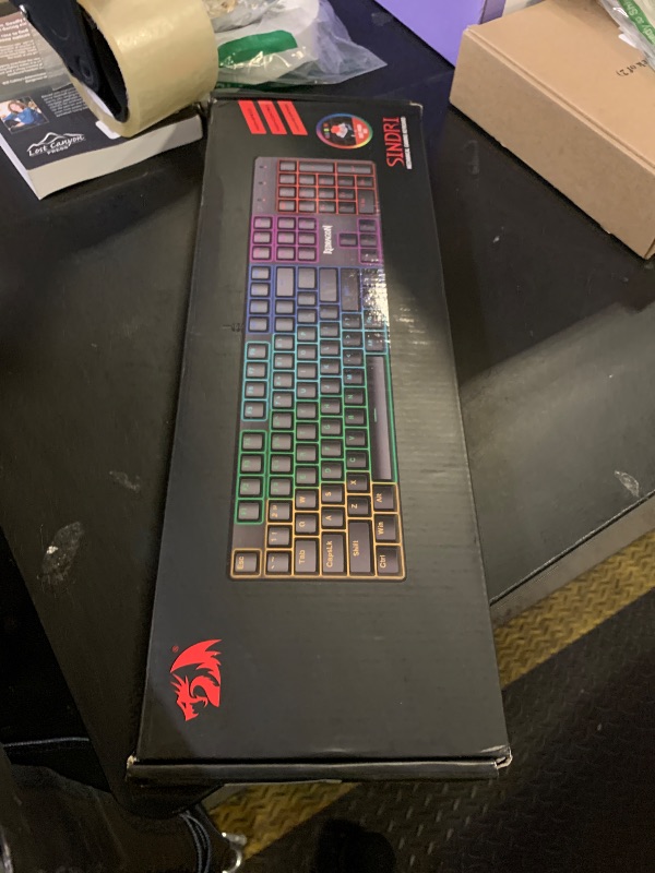 Photo 1 of Redragon Mechanical Gaming Keyboard Wired, 11 Programmable Backlit Modes, Hot-Swappable Red Switch, Anti-Ghosting, Double-Shot PBT Keycaps, Light Up Keyboard for PC Mac