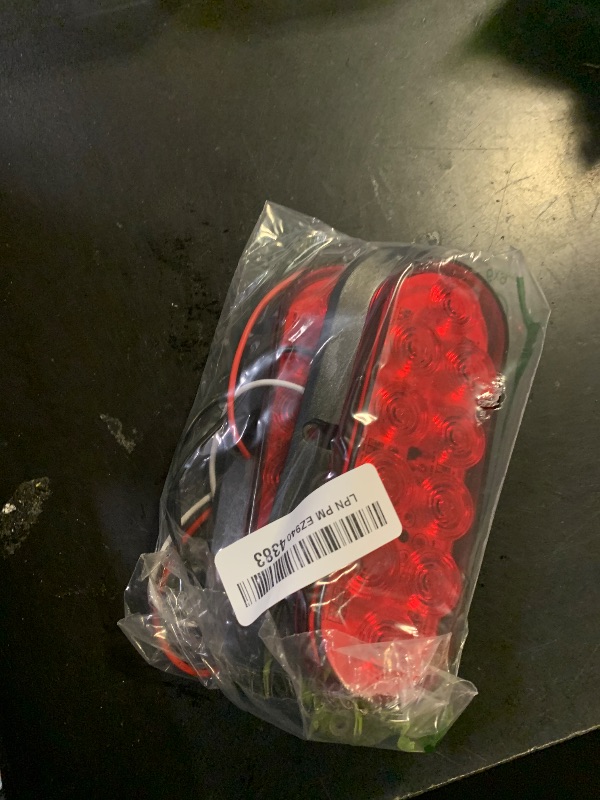 Photo 1 of Nilight 6 Inch Oval Red LED Trailer Tail Light Surface Mount 2PCS 10 LEDs Waterproof Stop Brake Turn Trailers Lights for Truck RV Boat Bus Lorry Camper Van Caravan