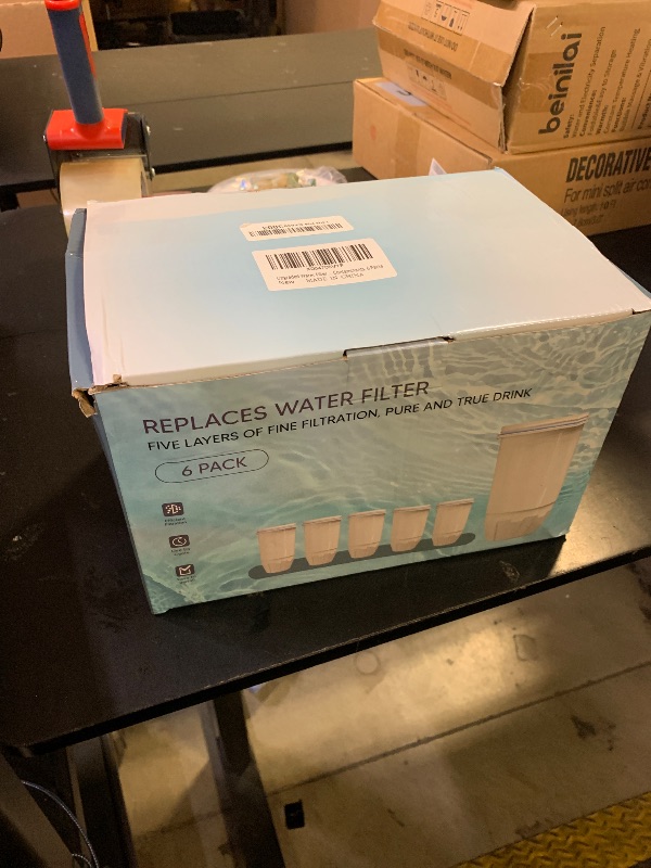Photo 1 of Upgraded Water Filter Replacement Fit for Zero Pitcher and Dispenser ZR-001 ZR-004 ZP-006 ZR-017, Five-Stage Filter System, Effectively Reducing Lead, Chromium, and Contaminants, 6 Packs, By BOGDA