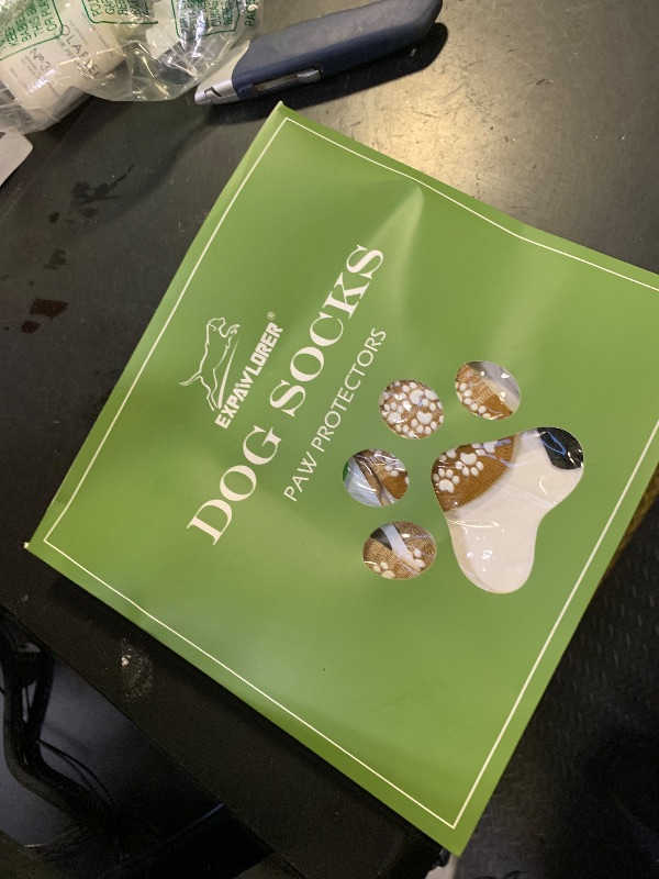 Photo 1 of EXPAWLORER Anti Slip Dog Socks to Prevent Licking Paws, Dog Shoes for Hot Pavement, Dog Booties for Small Medium Large Senior Dogs, Traction Control Boots & Paw Protectors for Hardwood Floors