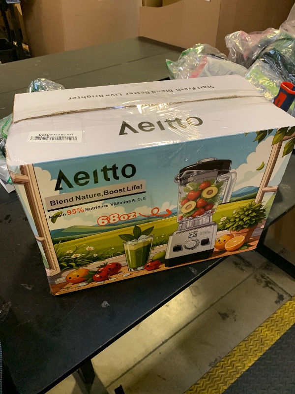 Photo 1 of Aeitto Blenders for Kitchen with 68Oz. Large Capacity, 1800W Max Power Smoothie Blender, 3 Preset Programs & 7 Speeds, Professional Countertop Blender for Smoothies, Ice Crush, Frozen Drinks, Silver