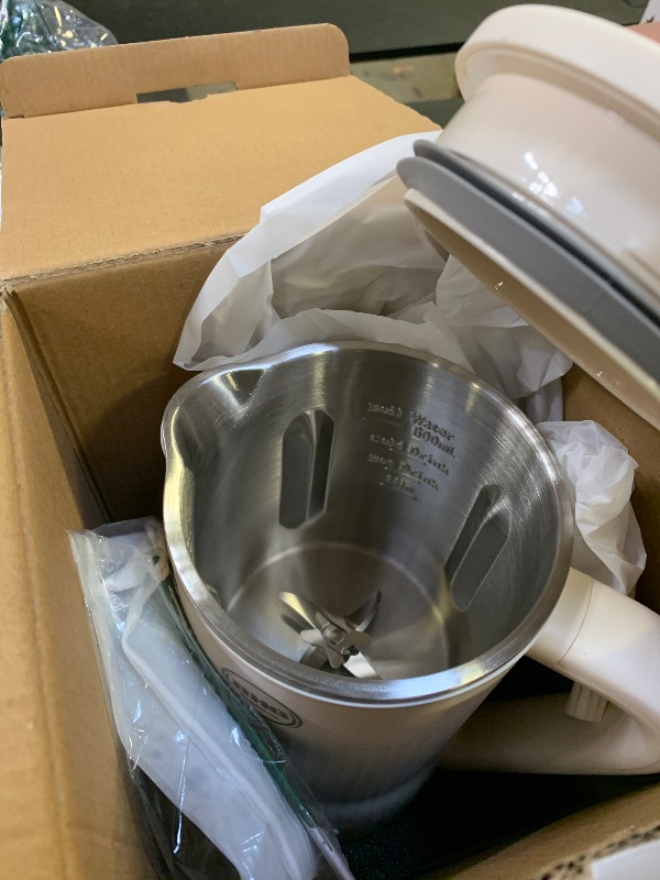 Photo 1 of Upgraded 20OZ Nut Milk Maker Machine - Multi-Functional Automatic Almond with 10 Blades, Plant-Based, Oat, Soy, and Dairy Free Beverages 12 Hours Timer/Auto-clean/Room Temp/Keep Warm/Boil, White