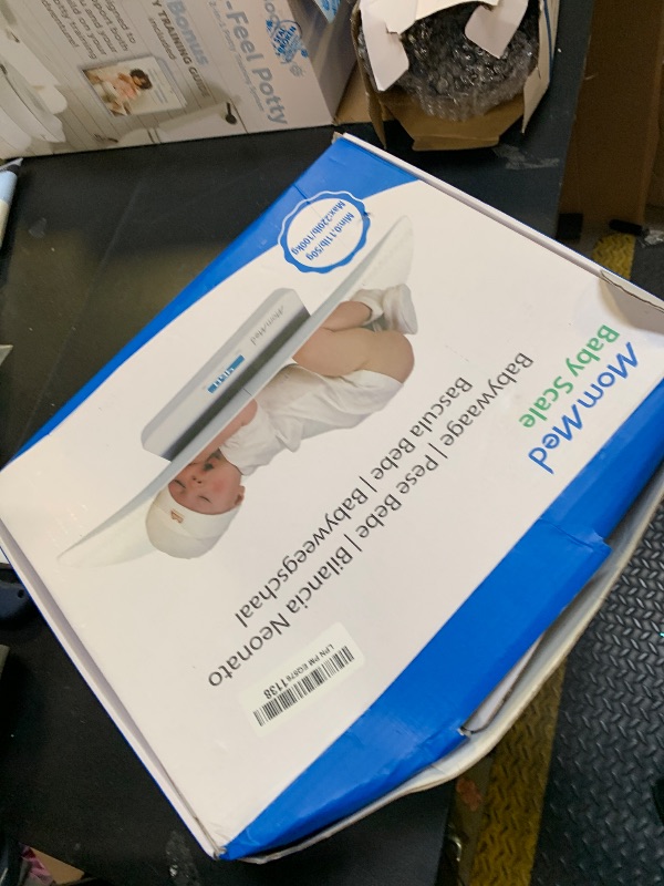Photo 1 of MomMed Baby Scale, Multi-Function Toddler Scale, Baby Scale Digital, Pet Scale, Infant Scale with Hold Function, Blue Backlight, Weight and Height Track