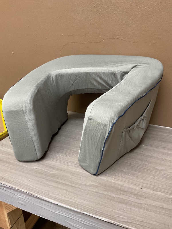 Photo 1 of septsun Reading Pillow for Gaming,Soft Lap Desk Pillow for Laptop,Ultimate Lap Pillow with Cup Holder Pocket,Comfort Laptop Lap Desk for Bed Couch Car (Gray, Large)
