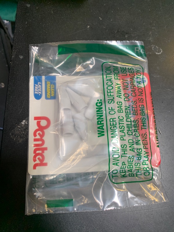 Photo 1 of Pentel Hi-Polymer White Cap Erasers, Pack of 10 (ZEH02BP10)