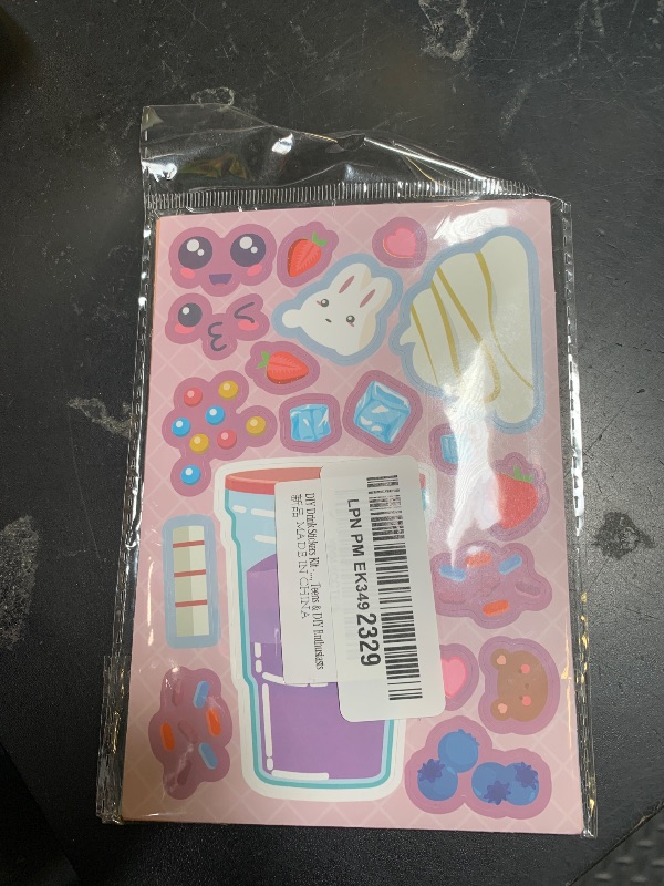 Photo 1 of Make Your Own Stickers, DIY Boba Stickers for Tea Party Favors, Birthday Crafts, Creative Art, Sweets & Boba Tea Sticker for Kids,Teens,Adults