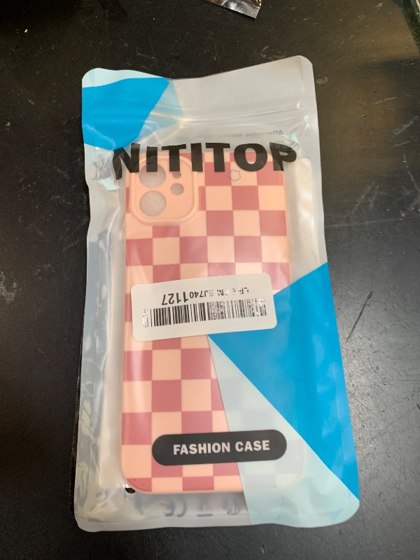 Photo 1 of NITITOP Compatible with iPhone 11 Case Cute Aesthetic Checkerboard Checkered Pattern for Women Girl Trendy Slim Fit TPU Silicone Shockproof Full Camera Protection Cover - Pink