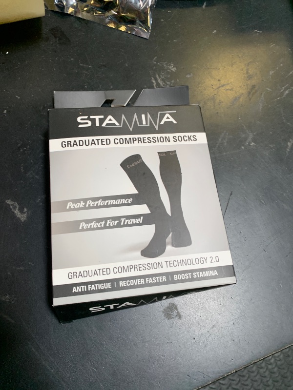 Photo 1 of Physix Gear Compression Socks - Best Men & Womens Compression Socks for Circulation, Running, Nurses, Athletic Use Sock Compression, Blood Pressure Socks, Calcetines de Compresion, All, Black, L/XL