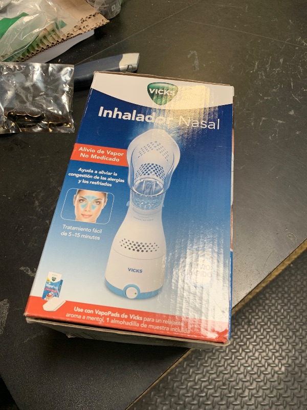 Photo 1 of Vicks Sinus Inhaler - Non-Medicated Steam Relief for Allergies, Congestion, Cough & Colds, Vocal Steamer, Soothes Nasal & Throat Passages, Works with VapoPads (1 Included)