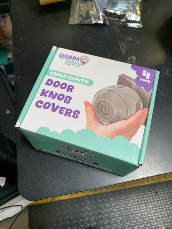 Photo 1 of Child Safety Door Knob Cover 3 Pack) Hard-to-Remove Dual-Lock Door Handle Covers for Kids - Reusable Baby Proof Door Knob Locks - Installs Easily, No Tools Needed (Clear)