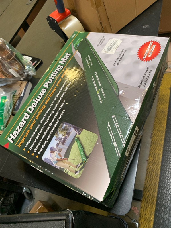 Photo 1 of Putting Green Indoor - Golf Putting Mat with Realistic Green Speed,Dual Hazard Putting Mat, Ball Return, Velvet Surface, 8ft Practice Putting mat, Indoor&Outdoor Training Aid - Perfect Golf Gift