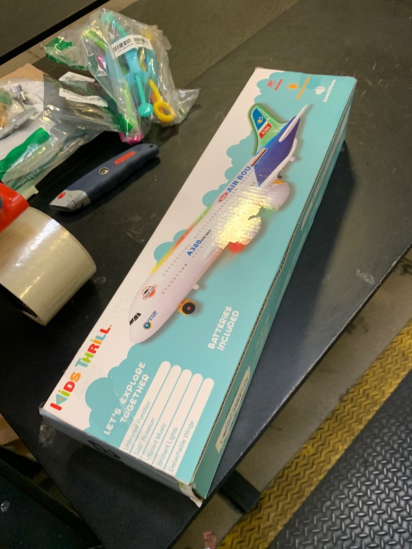 Photo 1 of Kidsthrill Airplane Toy with Bump & Go, Flashing Lights & Sounds - For Boys & Girls Age 3-12