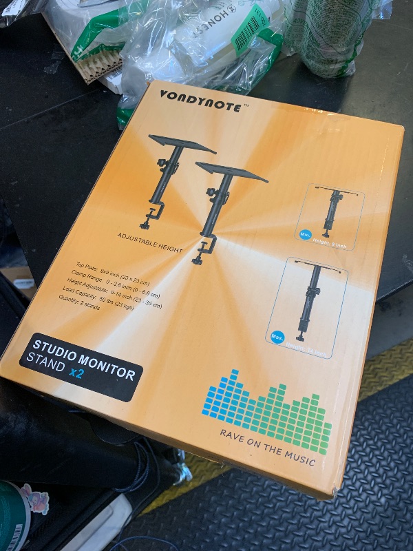 Photo 1 of Vondynote Set of 2 Desktop Clamp Speaker Stands Short Studio Monitor Stands Height Adjustable
