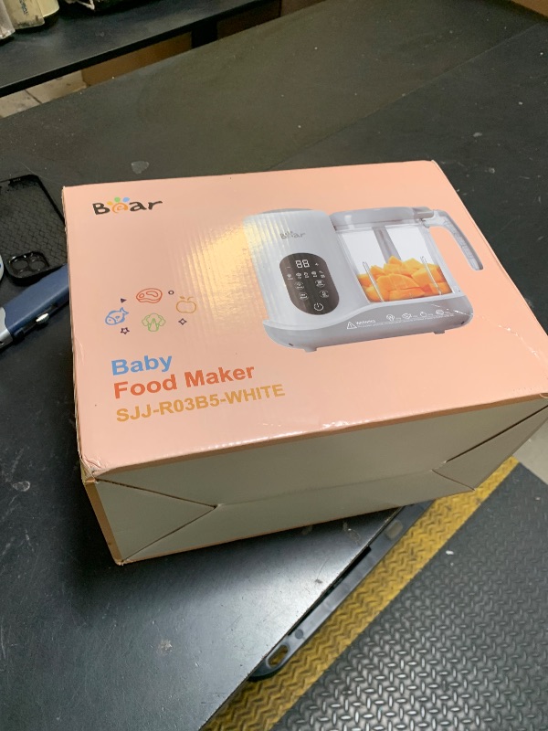 Photo 1 of BEAR 2024 Baby Food Maker | One Step Baby Food Processor Steamer Puree Blender | Auto Cooking & Grinding | Baby Food Puree Maker with Self Cleans | Touch Screen Control, White