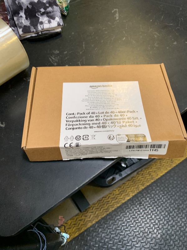 Photo 1 of Amazon Basics 40-Pack AA Alkaline Industrial Batteries, 1.5 Volt, 5-Year Shelf Life