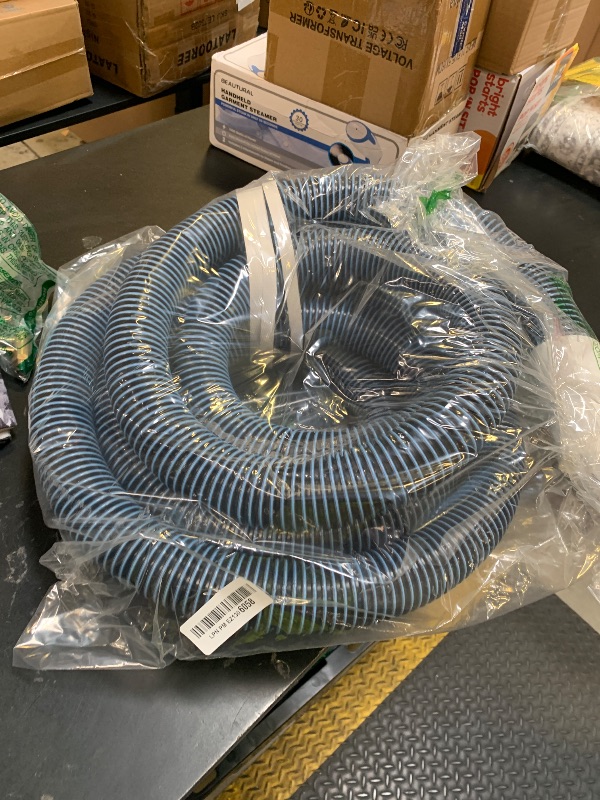 Photo 1 of 18FT Pool Vacuum Hose With Swivel Cuff 1-1/2" Diameter Flexible Heavy Duty Pool Vacuum Cleaning Hose Perfect for Above&In Ground Swimming Pool