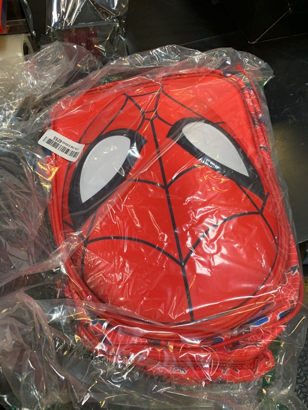 Photo 1 of cartoon spidey schoolbag, with a pencil case, features a 3D design. It's waterproof, large - capacity, suitable for primary school boys, and ideal for back to school.? ? (14in)