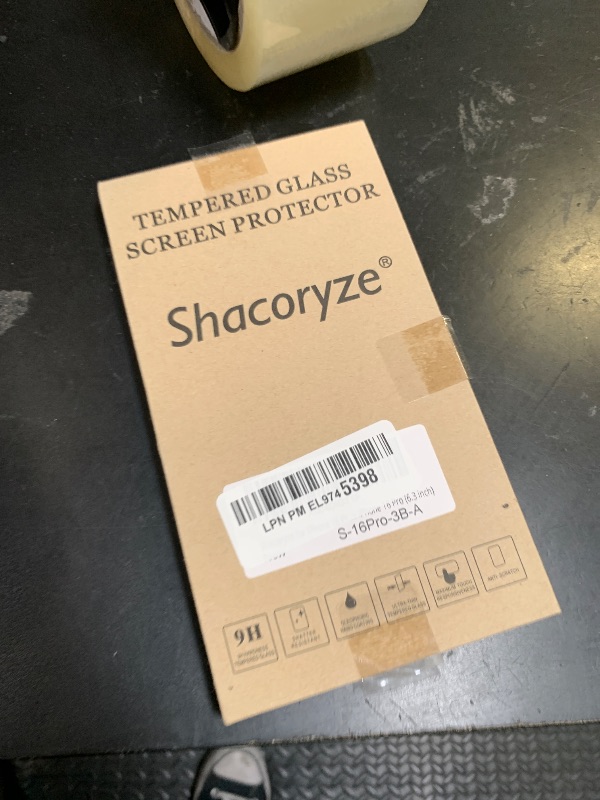 Photo 1 of Shacoryze for iPhone 16 Pro Back Screen Protector (3-Pack), iPhone 16 Pro Back Glass Protector Rear Tempered Glass Crystal Clear (6.3 inch)
