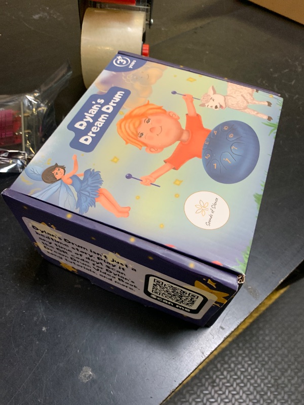 Photo 1 of Steel Tongue Drum With Songbook And Bedtime Story - Kids Musical Instruments - Musical toys for toddlers, Dylan's Dream Drum 3 In 1 Handpan drum, 6 Inch 8 notes, Diatonic