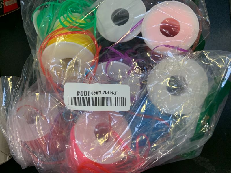 Photo 1 of Bright Creations Lanyard String Boondoggle Kit - 10 Spools (40 Yards) in 10 Colors - 100-Piece Plastic Lanyard String Kit for Keychains & Bracelets
