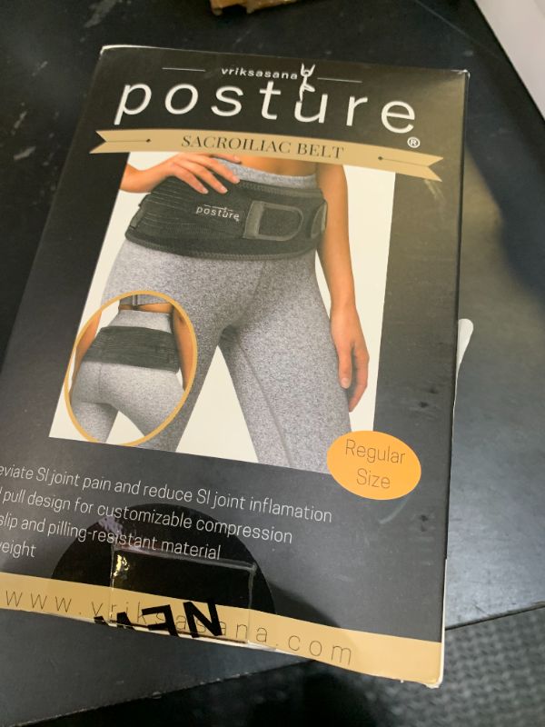 Photo 1 of Vriksasana Posture Sacroiliac Hip Belt for Women and Men That Alleviates Sciatic, Pelvic, Lower Back, Leg and Sacral Nerve Pain Caused by Si Joint Dysfunction| Trochanter Brace (Regular, Black)