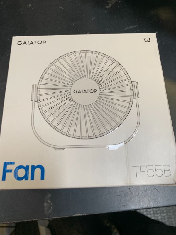 Photo 1 of Gaiatop USB Desk Fan, 3 Speeds Strong Airflow, 5.5 Inch Portable 90° Rotate Quiet Cooling, Small Personal Table Fans for Bedroom Home Office Travel Black