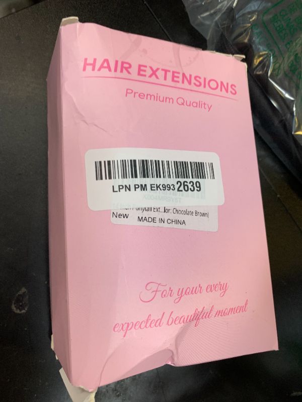 Photo 1 of ZQIAN BEAUTY 14 Inch Ponytail Extension - Clip in Ponytail Hair Extensions, Curly Wavy Pony Tails Hair Extensions, Synthetic Claw Clip Ponytail Extension for Women (Color: Chocolate Brown)