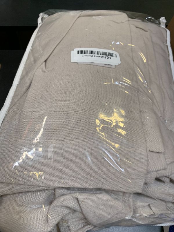 Photo 1 of 108 Inches Long Curtains Drapes 2 Panels Set Sheer Linen Double Pinch Pleated Back Tab Light Filtering Semi Privacy 9FT Curtain for Large Window Living Room Traverse Rod,9 FT Length,Cream Ivory-