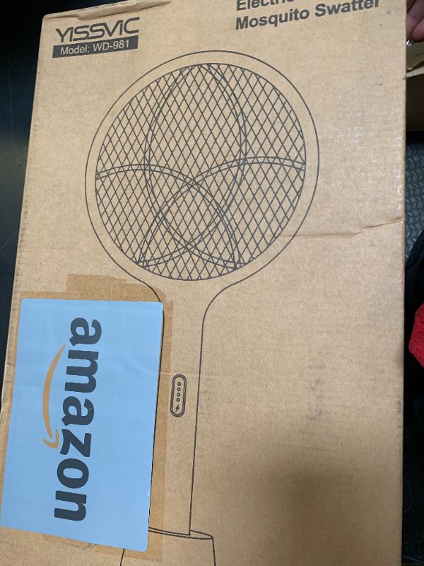 Photo 1 of YISSVIC Electric Fly Swatter Bug Zapper Racket Dual Modes Mosquito Killer with Purple Mosquito Light Rechargeable for Indoor Home Office Backyard Patio Camping