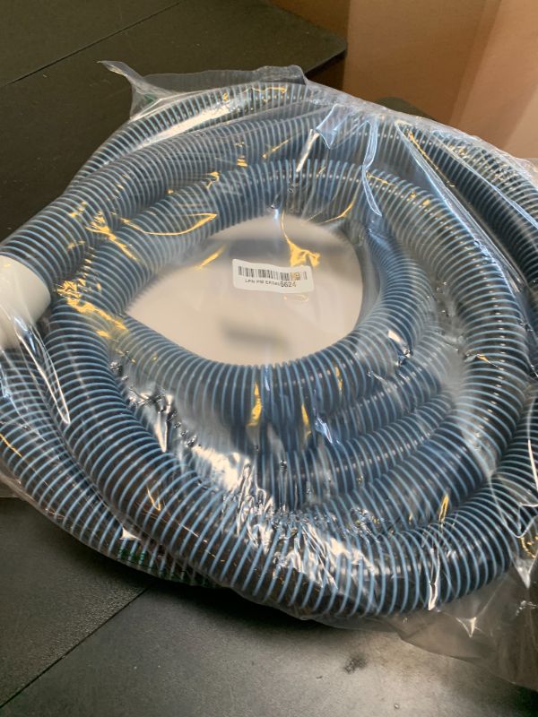 Photo 1 of OSMOFUZE Pool Vacuum Hose, Heavy Duty Manual Swimming Pool Cleaner Hose With Swivel Cuff for Above Ground and Inground Pools, 1-1/2 Inch x 18 Ft