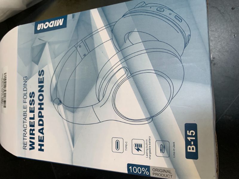Photo 1 of MIDOLA Bluetooth Headphones Over Ear 68H Playtime 6 EQ Wireless Headset with Microphone HiFi Stereo Foldable Lightweight Deep Bass for Travel Home Office Cellphone Black
