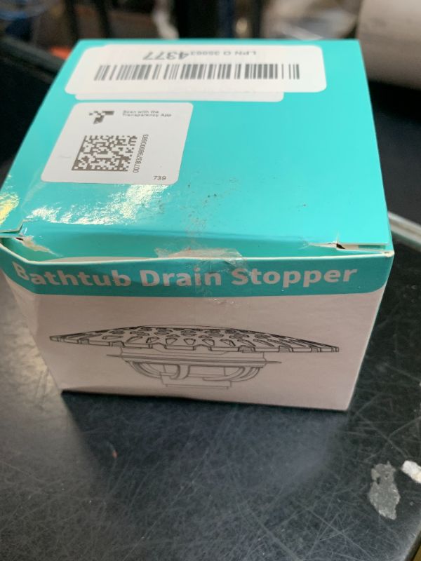 Photo 1 of Bathtub Drain Stopper with Hair Catcher, Pop Up Tub Stopper with Detachable Drain Cover, No Residual Water, Bathroom Sink Drain Plug with Faster Drainage, for 1.5’’-1.97’’ Drain Hole