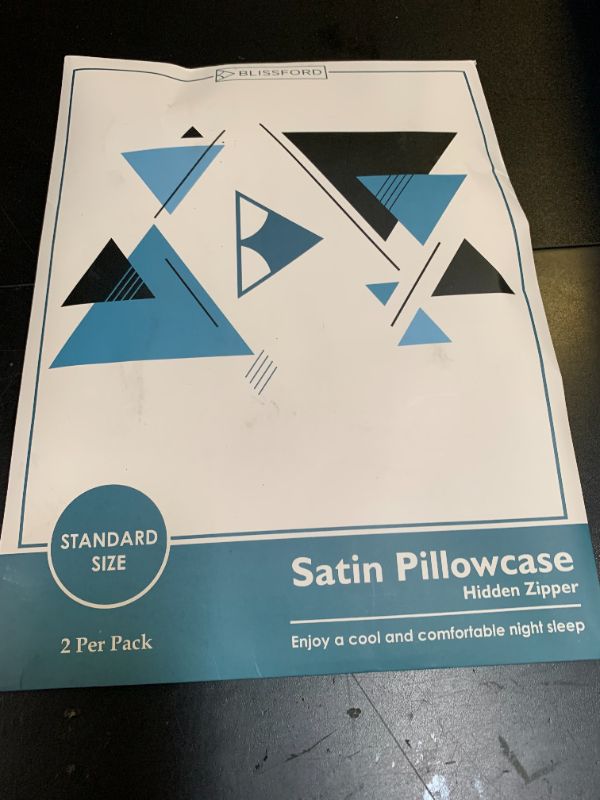 Photo 1 of BLISSFORD Satin Pillowcase with Zipper for Hair and Skin Care, Feels Soft and Cool Like a Silk Pillowcase, White Satin Pillow Cases 2 Pack, Slik Pillow Cover, Standard Size - Set of 2