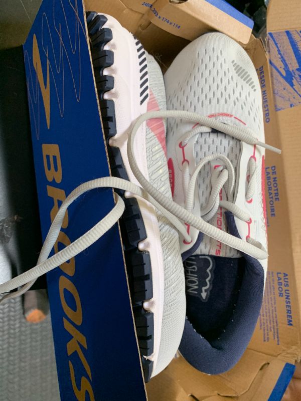 Photo 1 of Brooks Women's Addiction GTS 15 Supportive Running Shoe - Oyster/Peacoat/Lilac Rose - 9 Wide