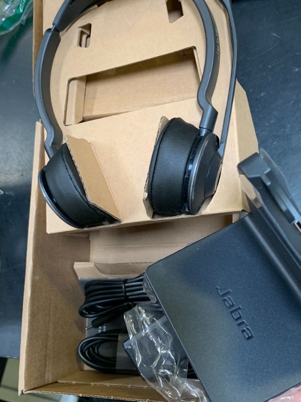 Photo 1 of Jabra Engage 75 SE (Second Edition) Wireless Headset, Dual-Ear – Telephone Headset with Industry-Leading Wireless Performance, Advanced Noise-Cancelling Microphone, All Day Battery Life - Black