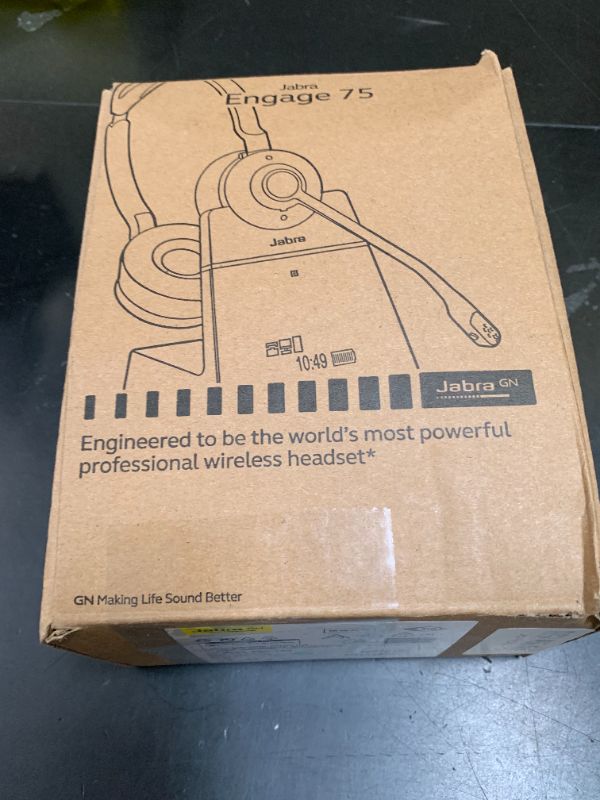 Photo 1 of Jabra Engage 75 SE (Second Edition) Wireless Headset, Dual-Ear – Telephone Headset with Industry-Leading Wireless Performance, Advanced Noise-Cancelling Microphone, All Day Battery Life - Black