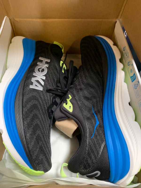 Photo 1 of Hoka Men's Gaviota 5 Sneaker, Black/Electric Cobalt, 11.5