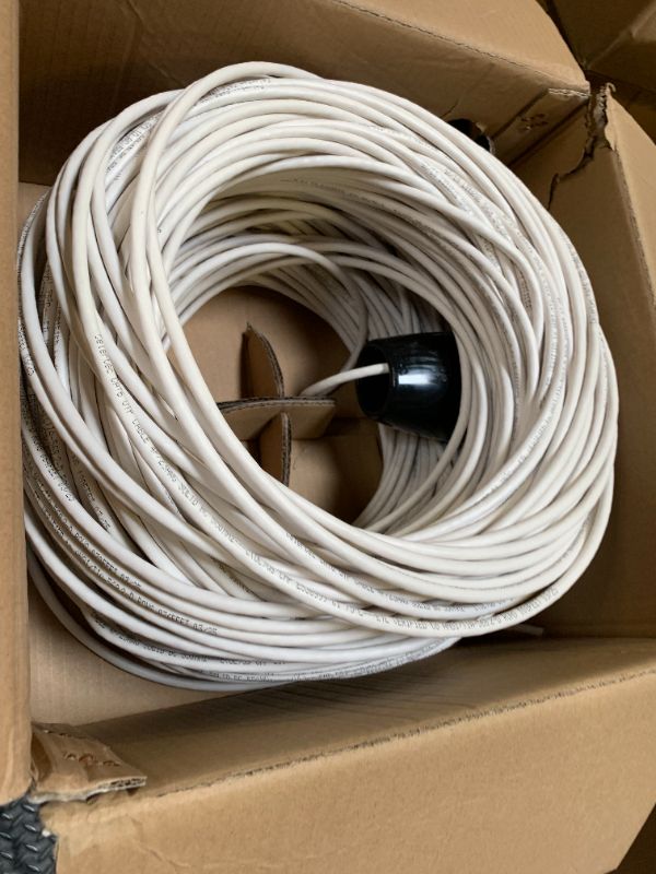 Photo 1 of Cat6 Plenum Cable, 500ft, UTP(Unshielded Twisted Pair), 23AWG Solid Bare Copper, 550MHz, UL Listed &CMP Rated, Bulk Ethernet Cable-White