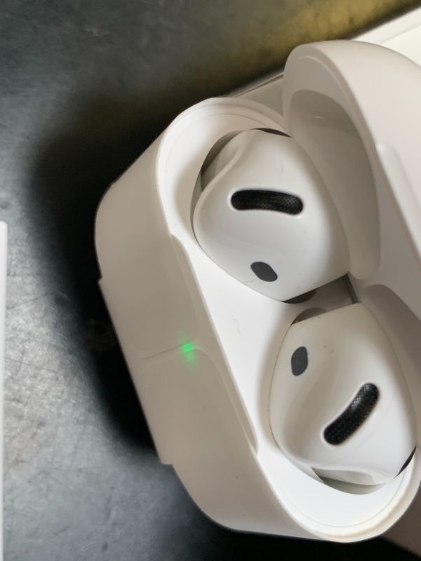Photo 1 of Apple AirPods 4 Wireless Earbuds, Bluetooth Headphones, with Active Noise Cancellation, Adaptive Audio, Transparency Mode, Personalized Spatial Audio, USB-C Charging Case, Wireless Charging, H2 Chip
