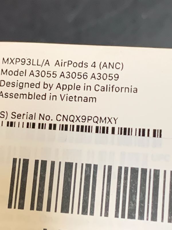 Photo 1 of Apple AirPods 4 Wireless Earbuds, Bluetooth Headphones, with Active Noise Cancellation, Adaptive Audio, Transparency Mode, Personalized Spatial Audio, USB-C Charging Case, Wireless Charging, H2 Chip