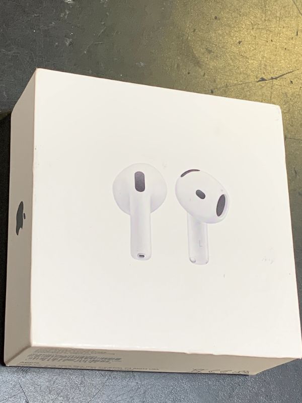 Photo 1 of ONE AIRPOD ONLY** Apple AirPods 4 Wireless Earbuds, Bluetooth Headphones, Personalized Spatial Audio, Sweat and Water Resistant, USB-C Charging Case, H2 Chip, Up to 30 Hours of Battery Life, Effortless Setup for iPhone