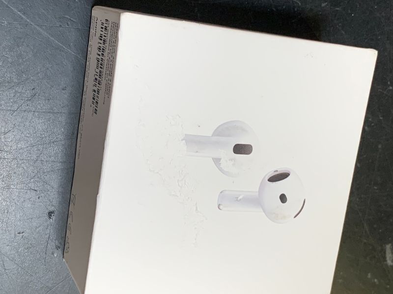 Photo 1 of Apple AirPods 4 Wireless Earbuds, Bluetooth Headphones, with Active Noise Cancellation, Adaptive Audio, Transparency Mode, Personalized Spatial Audio, USB-C Charging Case, Wireless Charging, H2 Chip