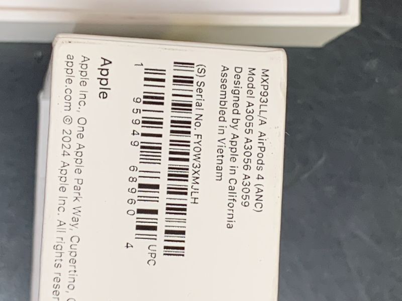Photo 1 of Apple AirPods 4 Wireless Earbuds, Bluetooth Headphones, with Active Noise Cancellation, Adaptive Audio, Transparency Mode, Personalized Spatial Audio, USB-C Charging Case, Wireless Charging, H2 Chip